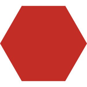 SoloAzulejos - Basic Red Hex 22x25